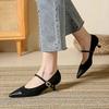 Fashion 2025 French Sexy Pointed Toe High Heels Women Brown Retro Suede Mary Jane Shoe Elegant Kitten Heel Shoes for Women Evening Heels