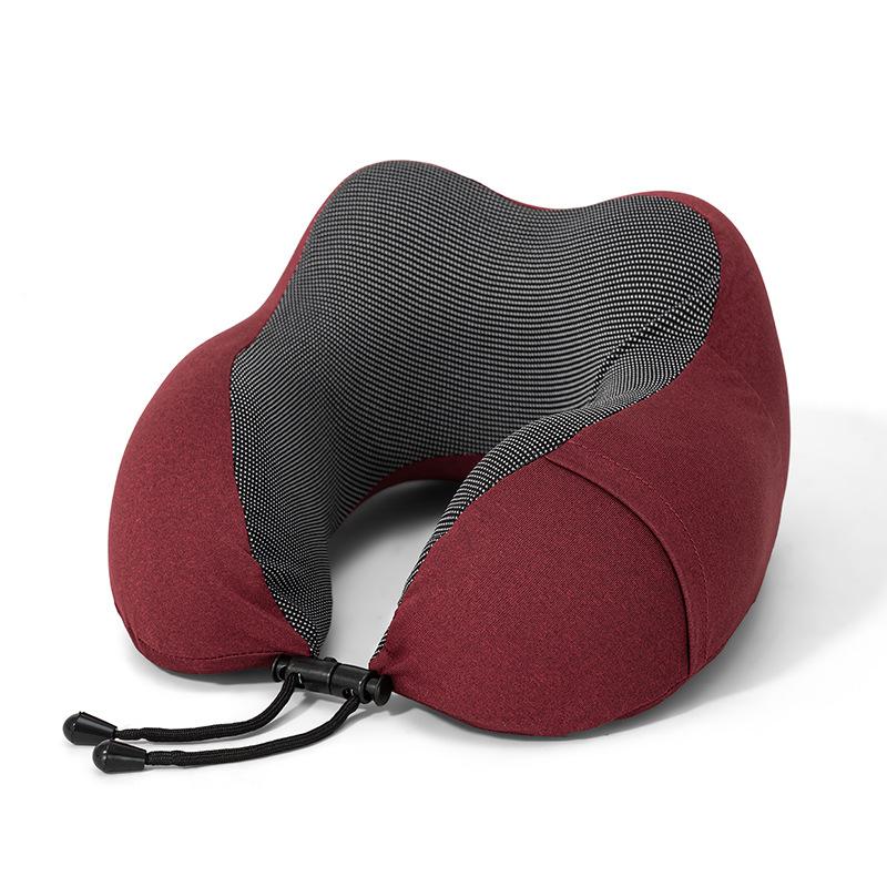 Cationic Cool Feeling U-shaped Pillow, Slow Rebound Memory Foam Neck Support Travel Pillow for Office Nap