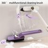 Multi Functional 2 in 1 Rotating Gap Cleaning Brush with Long Handle and Adjustable Angle for Hard to Reach Areas and Household Cleaning