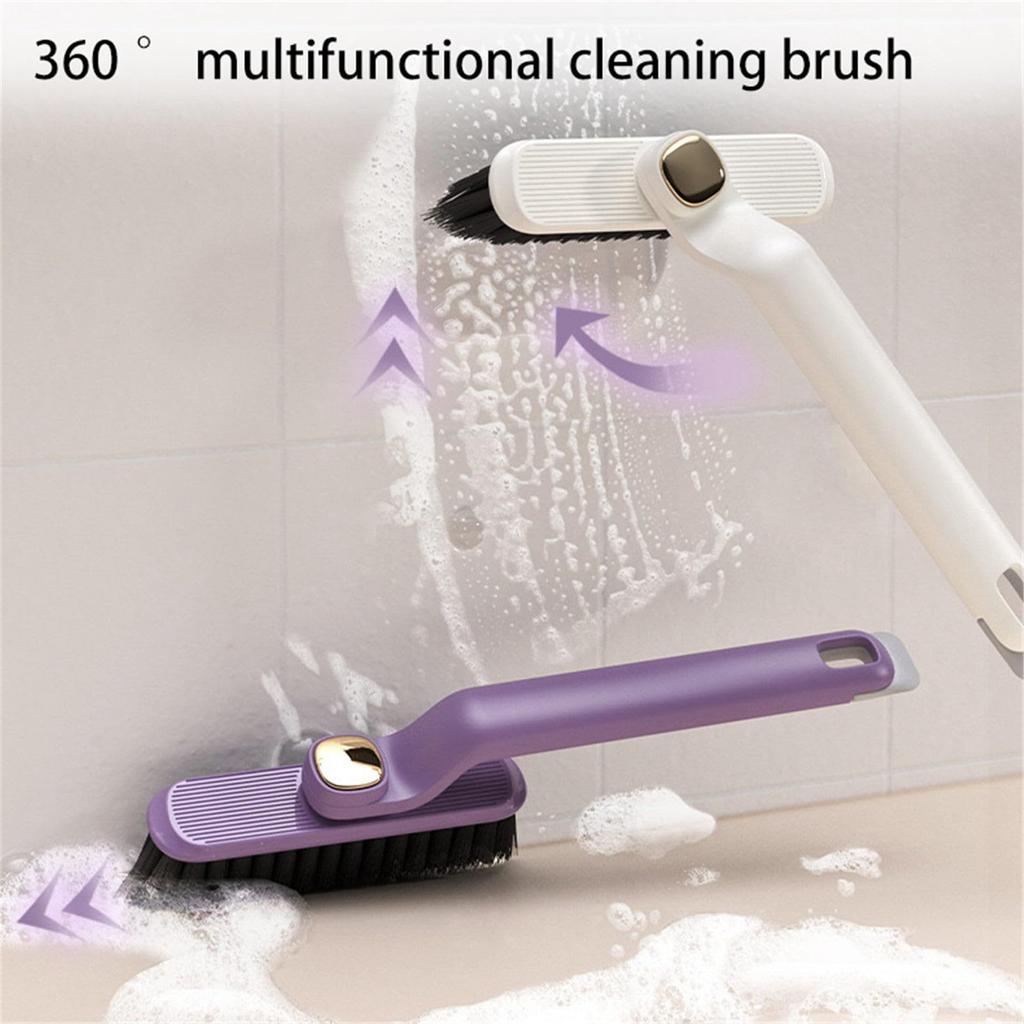Multi Functional 2 in 1 Rotating Gap Cleaning Brush with Long Handle and Adjustable Angle for Hard to Reach Areas and Household Cleaning