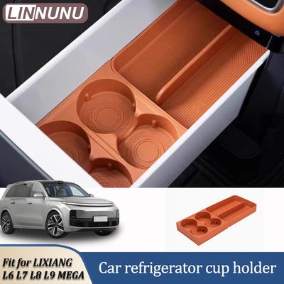 Linnunu Fit for Lixiang L6 L7 L8 L9 Mega Car Decoration Supplies Refrigerator Water Cup Holder Beverage Fixed Seat Cushion Food Grade Liquid Silicone