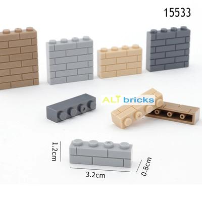 50 pièces 1x4 Brique de Construction Mur de Maison Blocs de Construction en Gros Pièces d'Accessoires de Vue de Rue de Ville MOC Compatibles avec 15533 3010