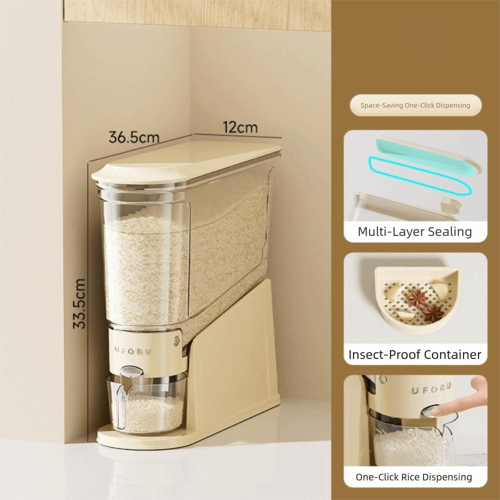 

Барабан для риса нажимного типа Полностью прозрачный барабан для хранения зерна Новая коробка для риса Хранение зерна риса Small