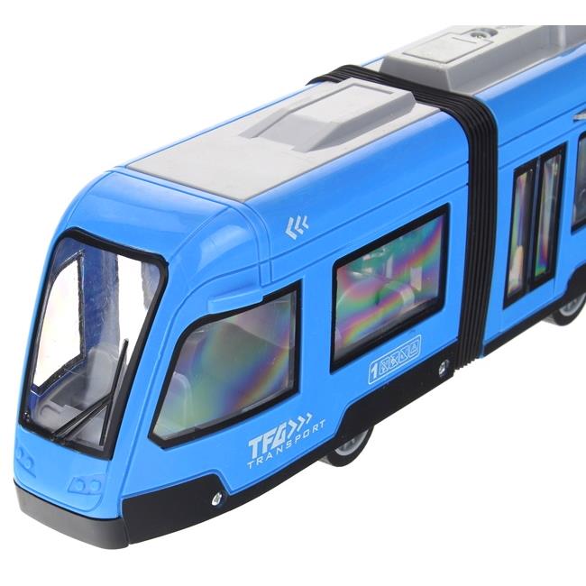 Tramwaj Miejski Przegubowy Zabawka Otwierane Drzwi Światło I Dźwięk