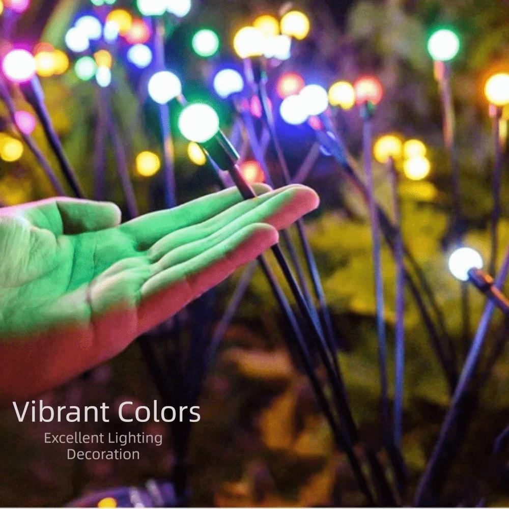 IP65 Waterproof Solar Firefly String Lights 6 LED Wind Motion LED Garden Lights Creative Personalized New Upgraded