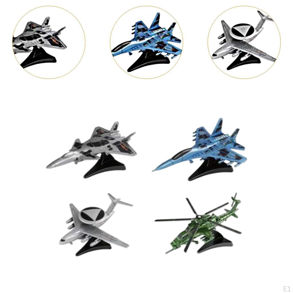 4 Pieces 4D Model Kit Airplane To Build Aircraft Puzzle Toys for Table Scene