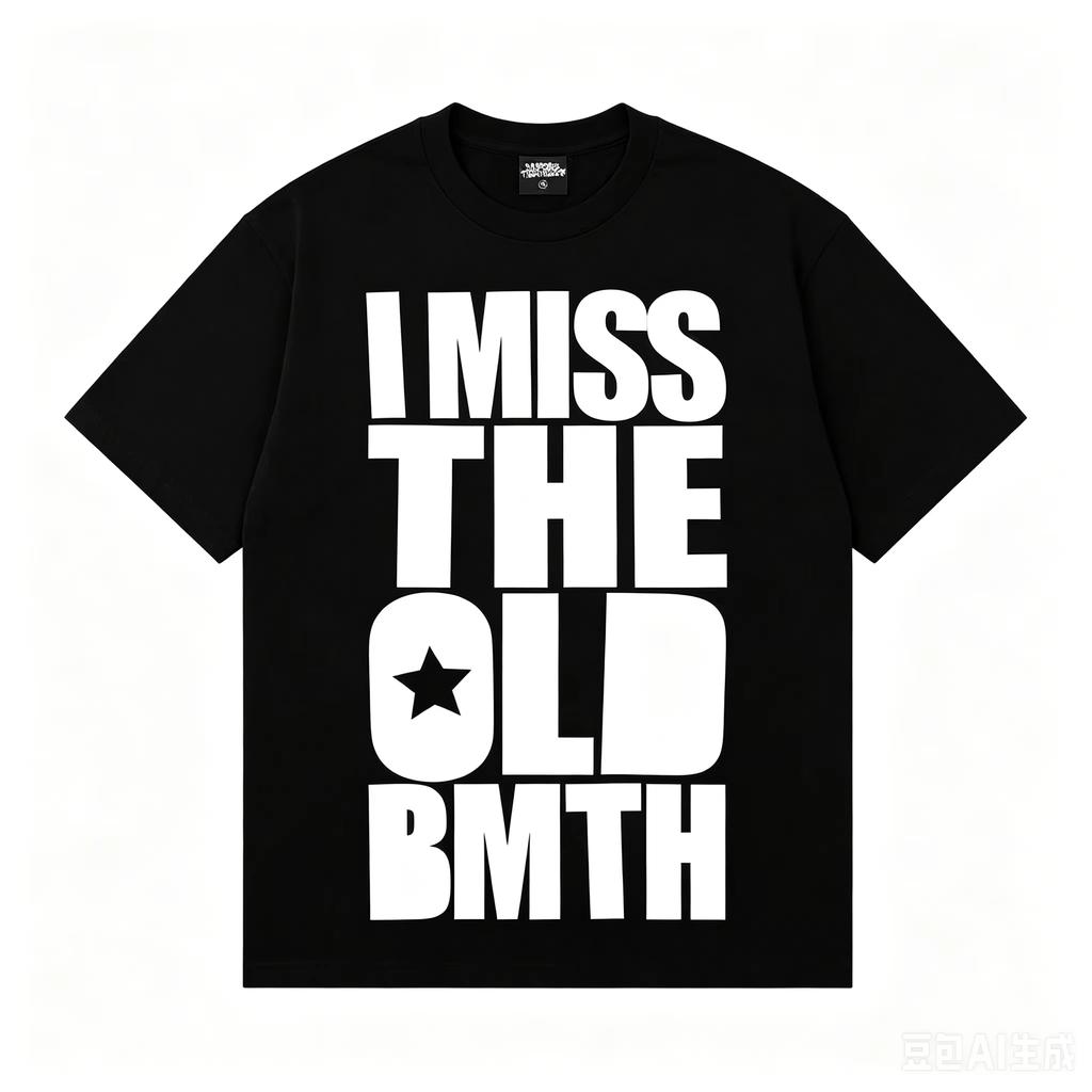 Bring Me The Horizon I Miss The Old Bmth Graphic Nouveau T-shirt 100% Coton Unisexe Unisexe T-shirt Mode Oversize Populaire Streetwear