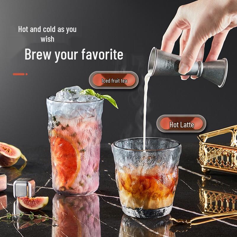 Cuidahuang Glacier Pattern Glass Drinkware Set
