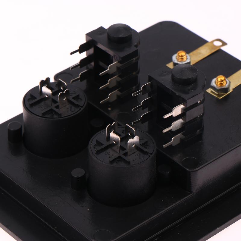 1Pcs Red Black Wiring Terminal Audio Accessories Cable Clamp 4/6 Hole Audio Speaker Junction Box Xlr Socket Connector