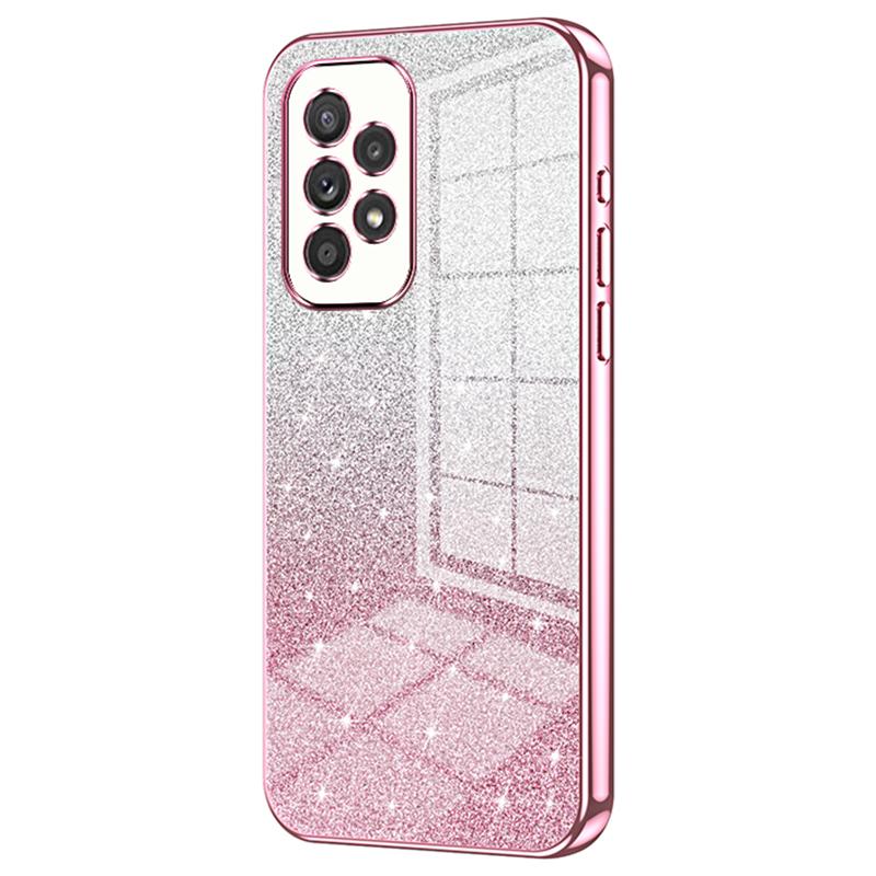For Samsung Galaxy A33 5G Case Precise Cutout Gradient Glitter Design Phone Back Protector