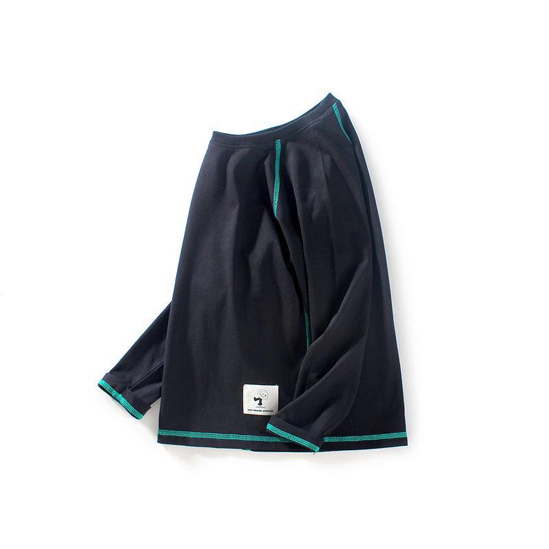 2024 Fall Korean Kids' Cotton Long-Sleeve T-Shirts for Boys - Middle & Large Sizes