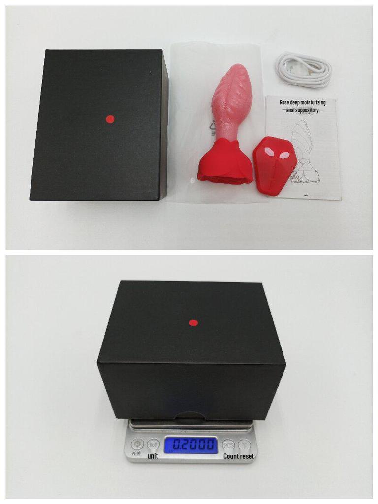 Rose Swing Remote-Control Silicone Vibrator Butt Plug for Men & Women - Anus Massage & Adult Sex Toy