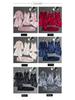 Women's Five-Piece Silk Pajama Set - Sensual Padded Nightdress and Battleship Print for Spring & Summer