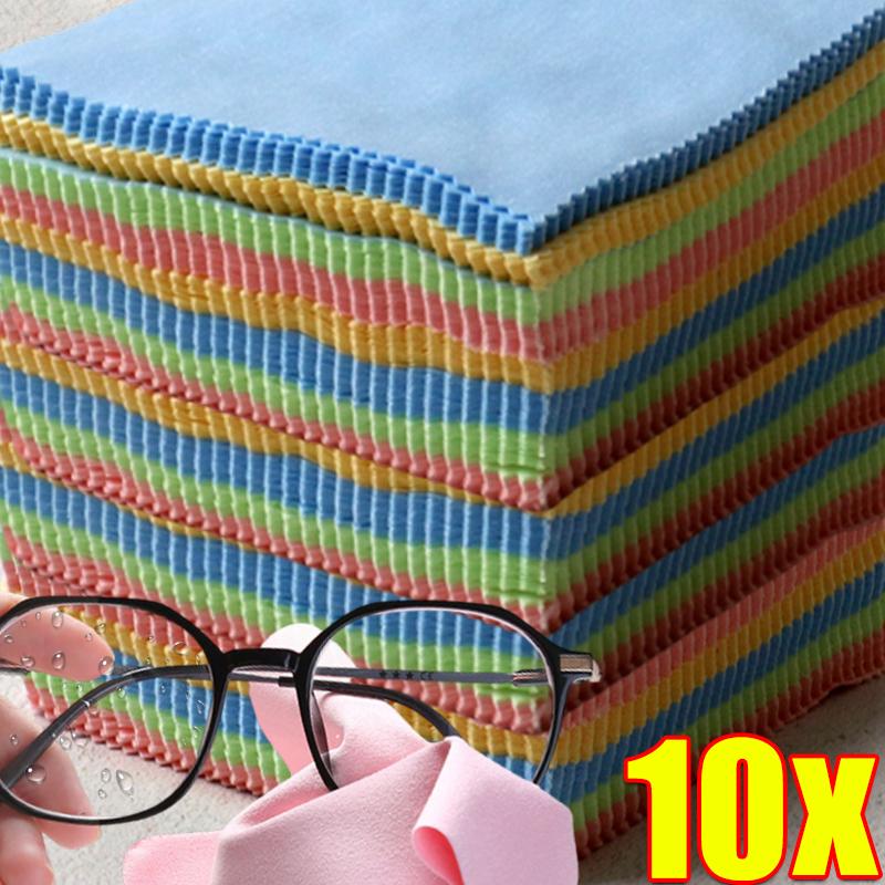 

10-100pcs Soft Chamois Glasses Cleaner Eyeglasses Microfiber Clean Cloth For Lens Clothes Phone Screen Cleaning Wipes Cleaner 10pcs