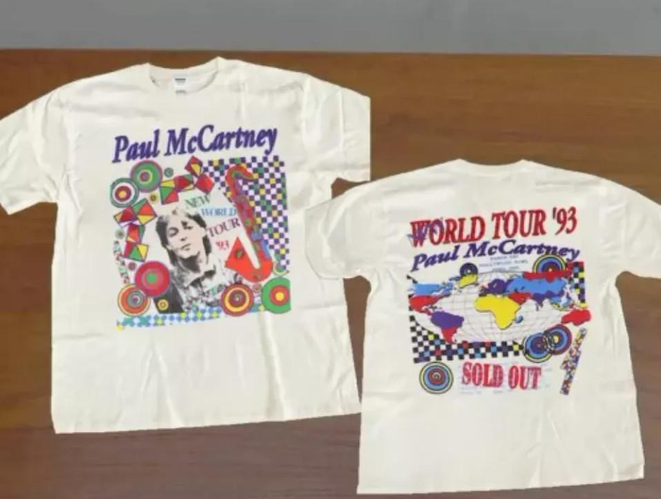 Vintage 1993 Paul McCartney New World Tour TShirt  Hollywood Bowl Heavyweight Unisex T-Shirt S