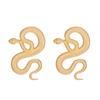 Gold & Black Snake Earring Collection, Assorted Serpent-Shaped Statement Drop Earrings for Women