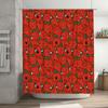 Adorable Red Cartoon Shower Curtain With Cute Animal Pattern For Bathroom Decor Universal Size 180X215Cm Free Shipping From Alie