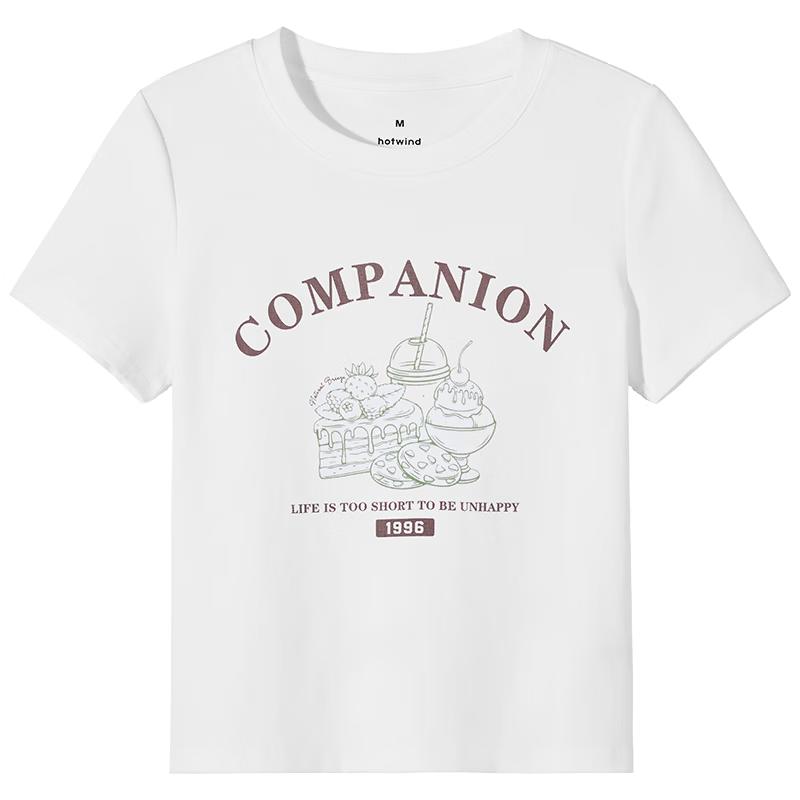 Hotwind Women s Casual Printed Short Sleeve Top S