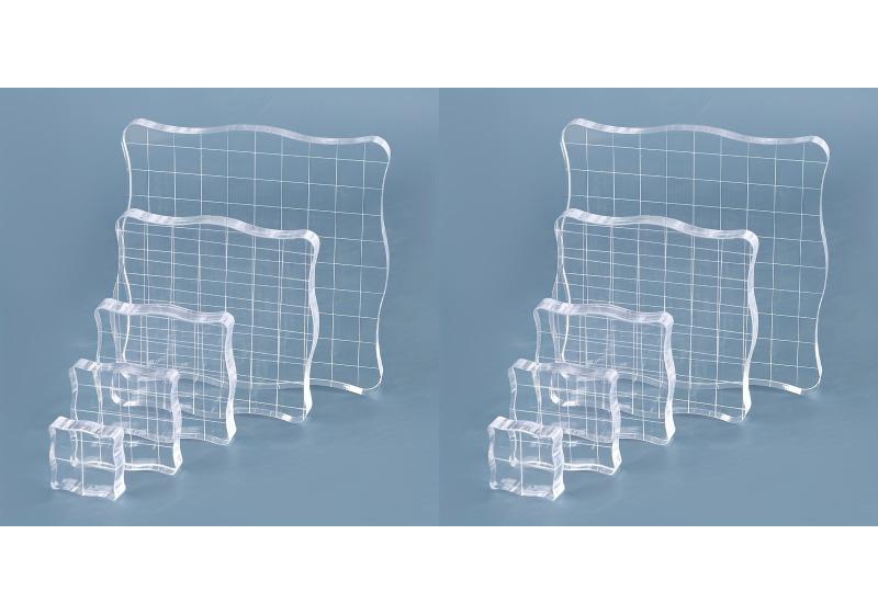 5pcs Transparent Acrylic Stamp Set for DIY Scrapbooking Card Making Stamping Crafts Compatible Stamp Adapters Stamping Technique