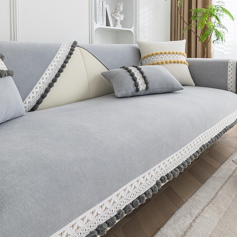 Pernă de canapea din chenille Four Seasons Universal Modern, simplu, antiderapant, din piele, husă de canapea, pernă pentru spătar, pânză