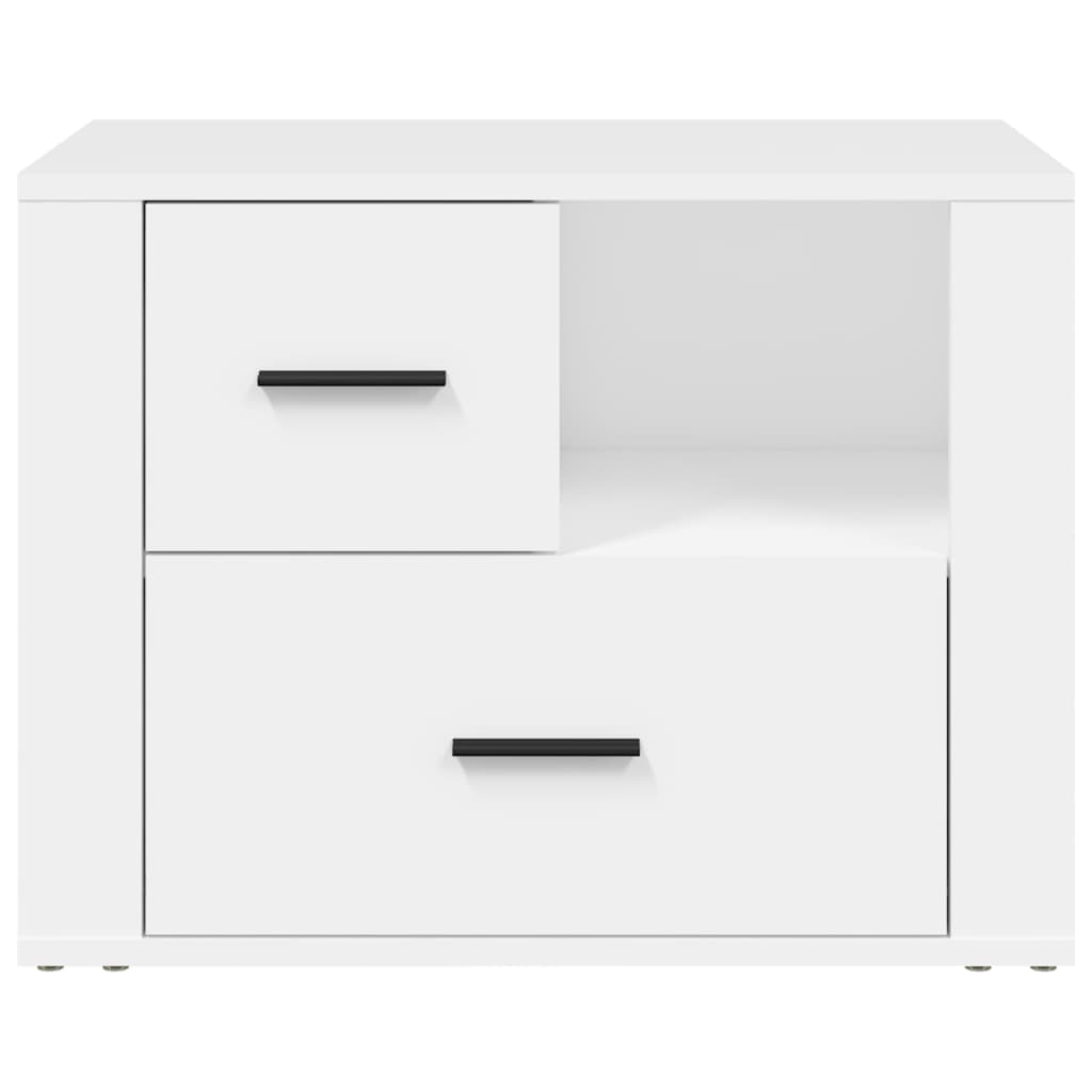 Nightstand White 60 x 36 x 45 cm Particleboard