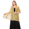 Tulle Tassel Wrap Hollow Out Evening Dress Scarf Embroidery Sequins Shawls  Belly Dancing Belt