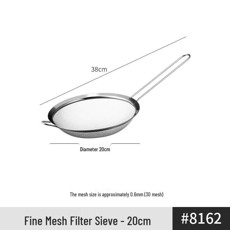 Stainless Steel Triangular Cocktail Strainer Ladle Conical Mesh Sieve.