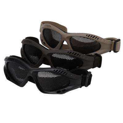 Outdoor Augenschutz Bequem Airsoft Sicherheit Taktische Brille Schutzbrille Anti-Beschlag mit Metallgitter 3 Farben