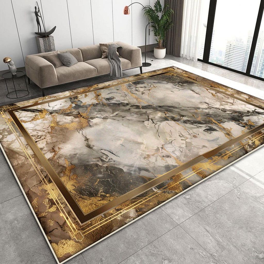 Luxury Marble Decoration Home Mat Living Room Floor Large Area Non-slip Carpets 200x300 Bedroom Bedside Easy Cleaning Plush Rugs