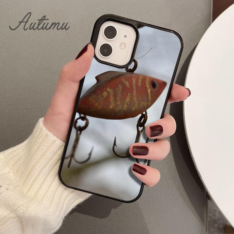 Fish Hook Fishing Phone Case for iPhone 17 Air 15 16 16e 11 12 13 14 Pro Max Plus Cover coque Fundas Shell