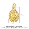 Trendy Brass Cubic Zirconia Life Tree Crown Charm Women Fish Paw Cow Pendant DIY Jewelry Bracelet Earring