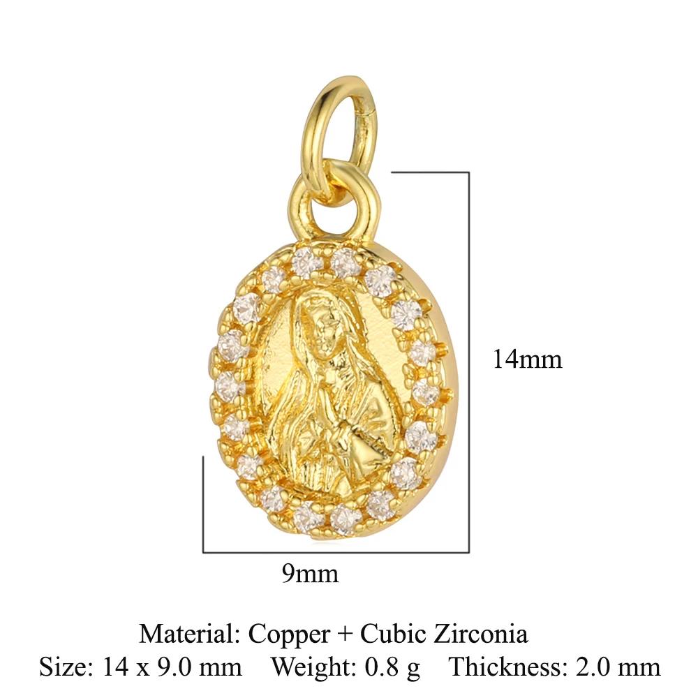 Trendy Brass Cubic Zirconia Life Tree Crown Charm Women Fish Paw Cow Pendant DIY Jewelry Bracelet Earring