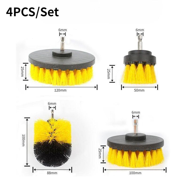 Electric Drill Brush Head Cleaning Tool for Bathroom Surfaces, Tub, Shower, Kitchen Care, and More