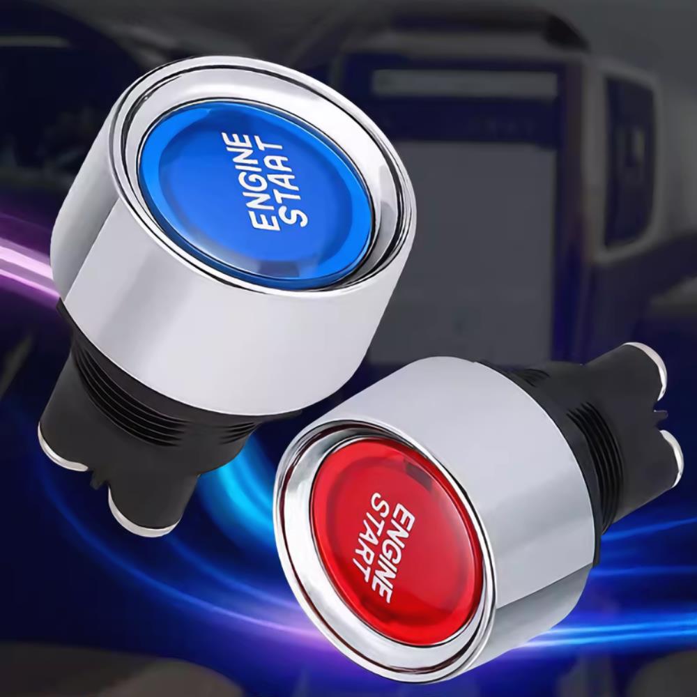 DC 12V/24V Car Engine Start Push Button Keyless Switch Racing Small Start Button Lgnition Starter On Off Switches Stop Battery Switches5