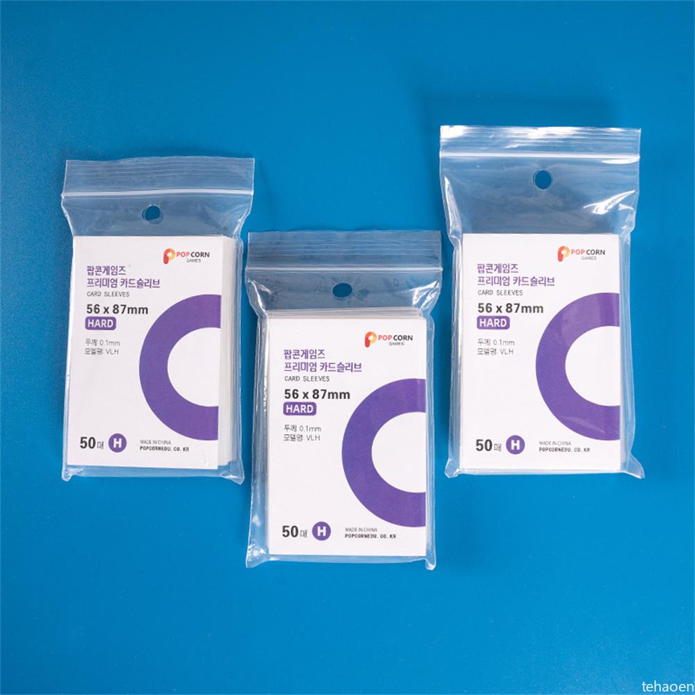50-500 pezzi Corea Custodie per Carte Trasparenti Senza Acidi CPP HARD Protettore Holografico per Fotocardine Album Raccoglitore Foto Popcorn Card