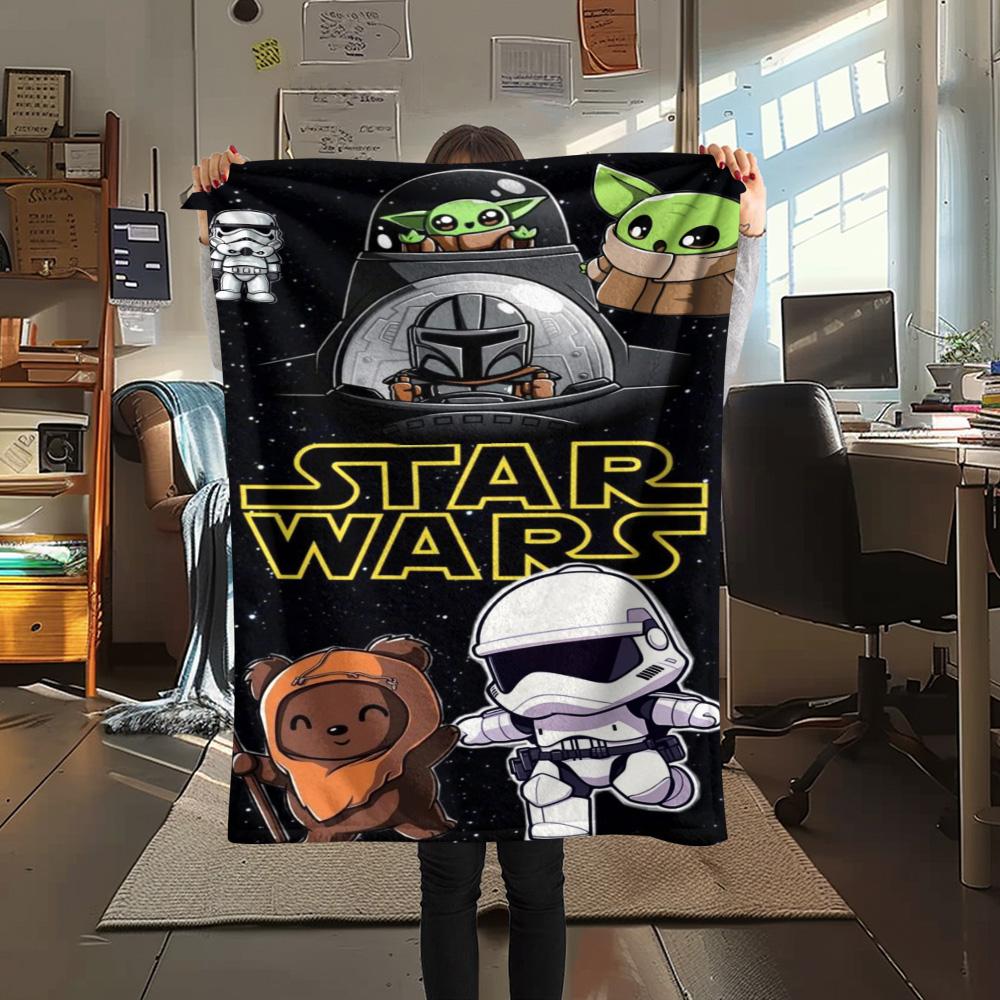 Mandalorian Bounty Hunter Helmet Art Blanket Home Decor Sofa Blanket Office Rest Blanket Christmas Gifts Nap Blanket