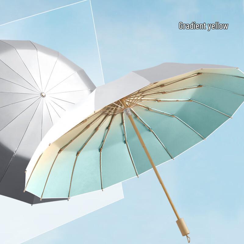 16-Rib Gradient UV Protection Umbrella