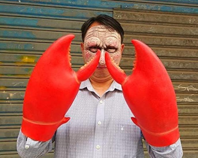 ITODA Szczypce do kraba homara kraba Potwór z kleszczami kraba Zabawne Kostium na scenę Cosplay Krab Kostium na Halloween Czerwone rękawiczki, Rękawiczki, Rękawiczki, Rękawiczki, Cosplay,