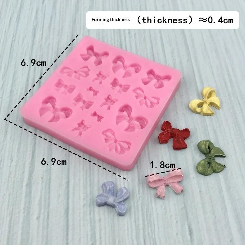 Bows Silicone Mold Bowknot Mini Molds Silicone Ribbon Mold Chocolate Candy Bow For Cake Decorating Diy Desserts, Fondant
