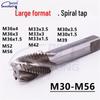 Large Non-Standard Spiral Tap for Blind Holes, Sizes: 30x1.5, 33, 36, 39, 42, 52, 56, 60