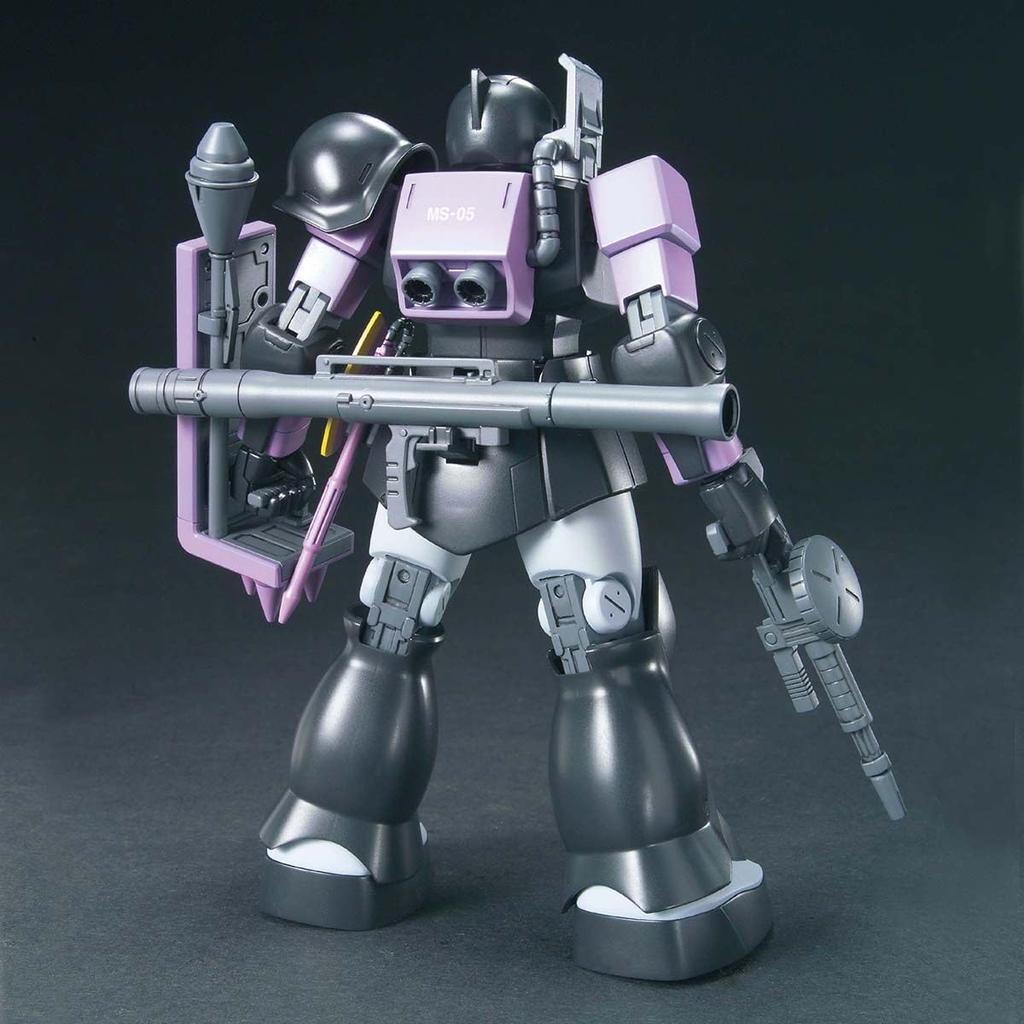 BANDAI SPIRITS HGUC Mobile Suit Gundam Zaku I Scale Plastic Model Kit (Black Tri-Stars Specification) 1/144 Pre-Colored