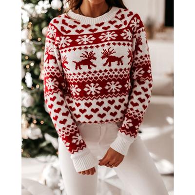 Pull décontracté en tricot à manches longues pour femme, automne et hiver