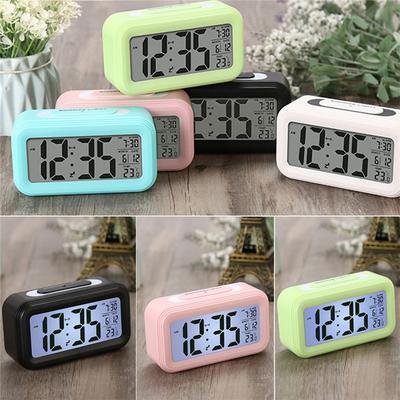 LED-Digitalwecker, elektronische Uhr, intelligente Stummschaltung, leuchtende Hintergrundbeleuchtung, Anzeige, Temperatur, Kalender, Schlummerfunktion, Studentenuhr