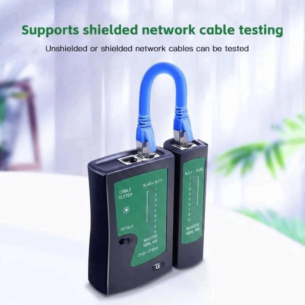 Lightweight RJ45 RJ11 Wire Test Tool Compact Design Ethernet Cable Tester Home Use