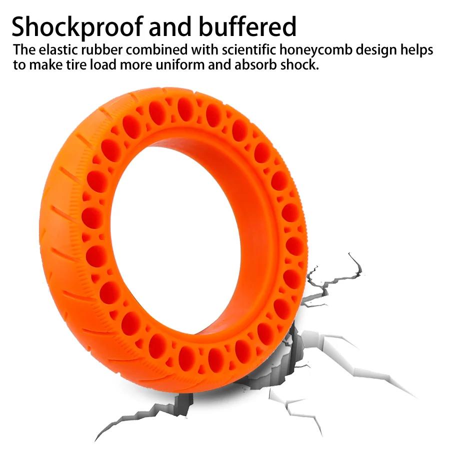 9.5inch Solid Damping Shock Absorber Tire For Xiaomi M365 Electric Scooter Non Pneumatic Tyre Solid Hole Honeycomb Rubber Wheels