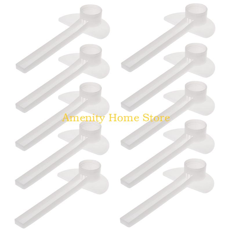 

F26C Set of 10 Beekeeping Apiculture Tool Honey Bees Nest Drinker System Easy to Use білий