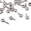 50pcs/100pcs Stainless Steel Small Tiny Eye Pins Eyepins Eyelets Screw Gold Color Clasps Hooks for DIY Jewelry Making Findings