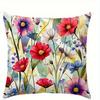 Home Decor Colorful Watercolor Floral And Hummingbird Pillows Pattern Cushion Cover Suitable For Sofa Bedroom Car Pillow Cover