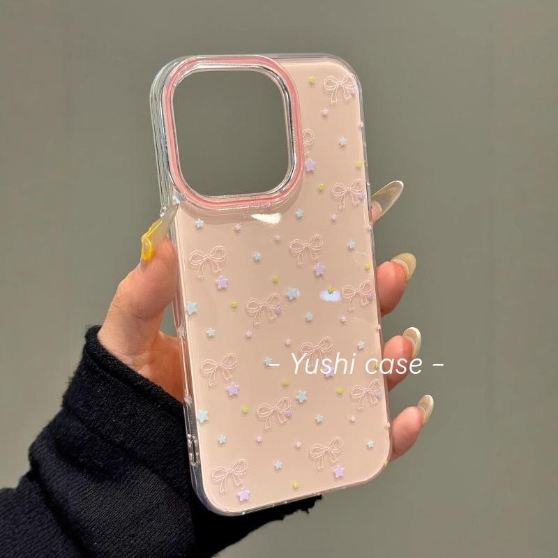 

Gilt Bow in Stars 17 Double Layer Phone Case for IPhone15 Colorful Flowers 14/16 for Huawei For iPhone XSMAX