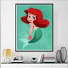 Disney Diamond Painting Ariel The Little Mermaid Watercolor Illustration 5D Diamond Painting Art Embroidery Cross Stitch Room Decoration
